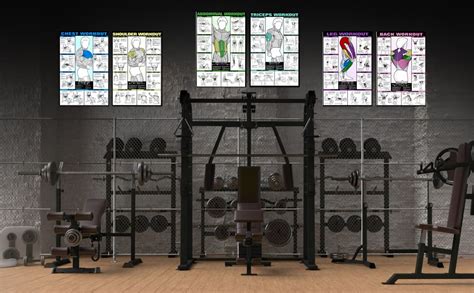 PIXELARTZ paper Wall Poster Motivational Workout and Exercises ...