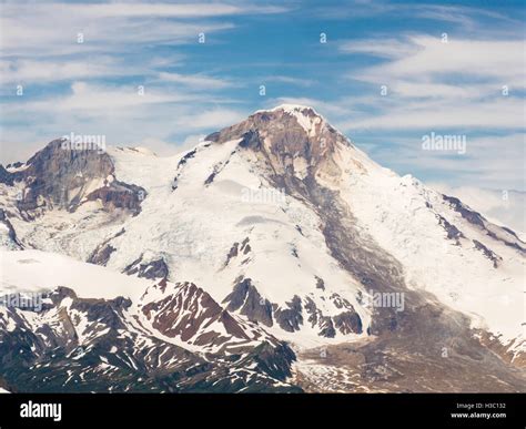 Aerial view of the Iliamna Volcano. Lake Clark National Park, Alaska ...