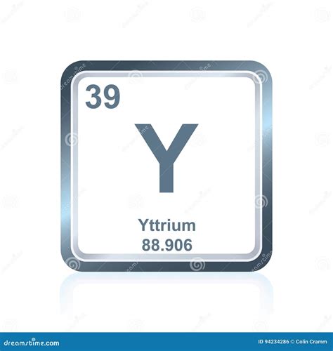 Chemical Element Yttrium from the Periodic Table Stock Illustration - Illustration of metallic ...