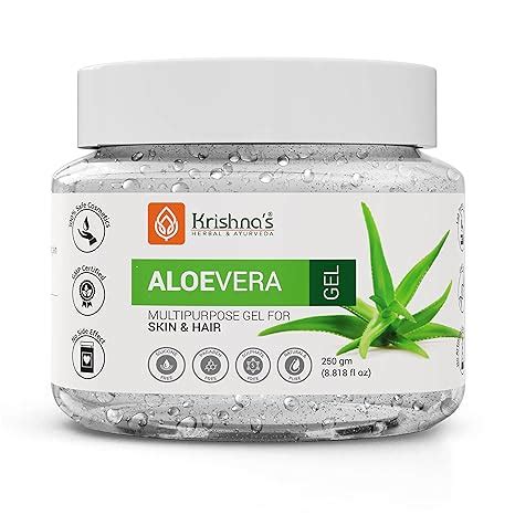 Krishna's Aloe Vera Gel - 250 g Pure White Non-Sticky Transparent 3 in ...