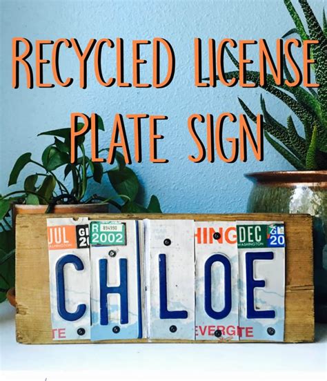 How to Make a Sign Using License Plates 的图像结果