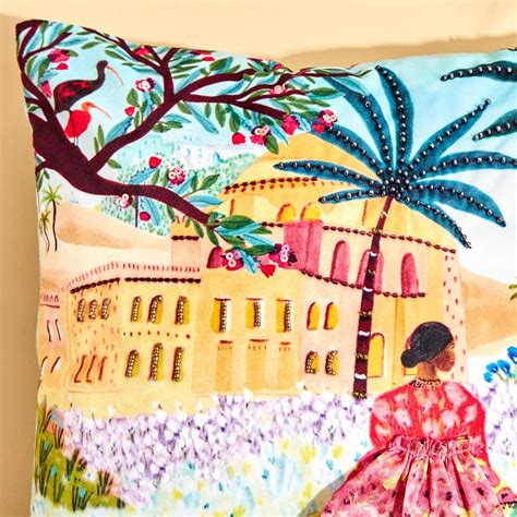 Buy Quirk Queens Embellished Filled Cushion - 40x40cm from Home Centre ...