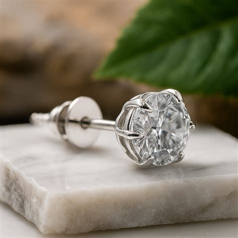 925 Silver Round Solitaire Stud – Pahel