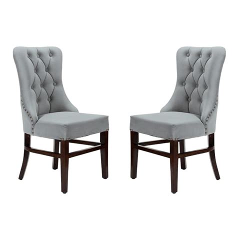 WOODBURY TREE Modern Button Tufted Dining Chairs, Luxury Solid Wood ...