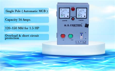 MS CONTROL M S Control 1 Hp Single Phase Panel Pump/Starter Submersible ...
