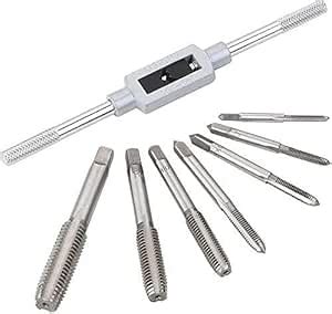 Mass Pro 8PCS Tap Wrench Set Thread Metric Plug Tap Tap Drill Bits Set ...