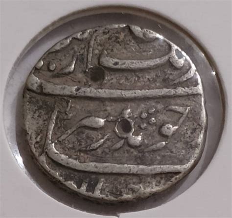 ANTIQUEWAY EXTREMELY RARE AURANGZEB SILVER HALF RUPEE SURAT MINT MUGHAL ...
