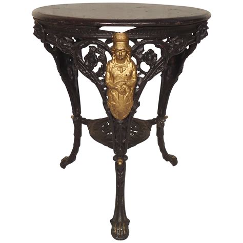 Antique English Marble Topped Pub Table at 1stDibs