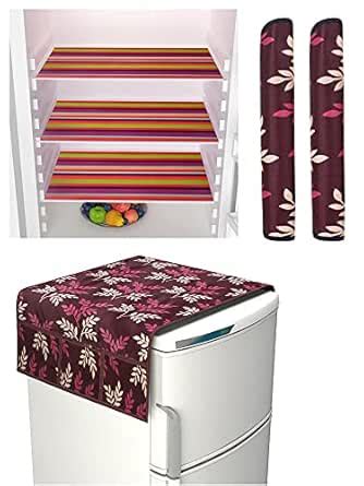 Yellow Weaves Combo of Fridge Top Cover,2 Fridge Handle Covers + 3 ...