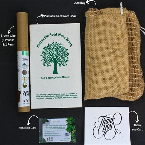 Eco-Friendly Hamper Pack with Jute Bag – Seed Paper India