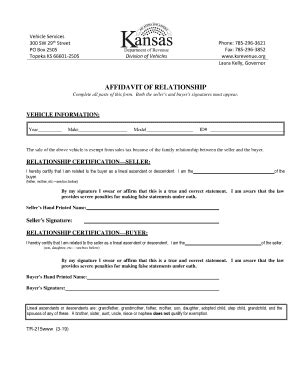 2019 Form KS TR-215 Fill Online, Printable, Fillable, Blank - pdfFiller