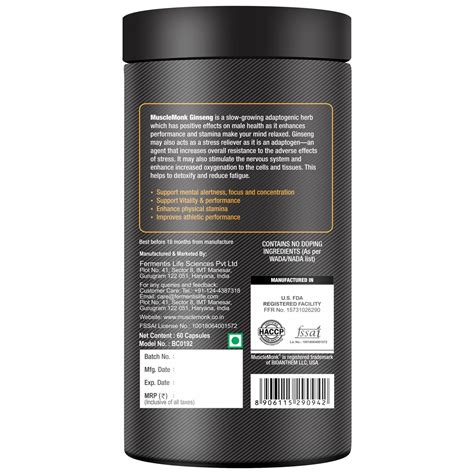 Muscle Monk Ginseng - Enhance Focus & Performance - NUTRABAY™