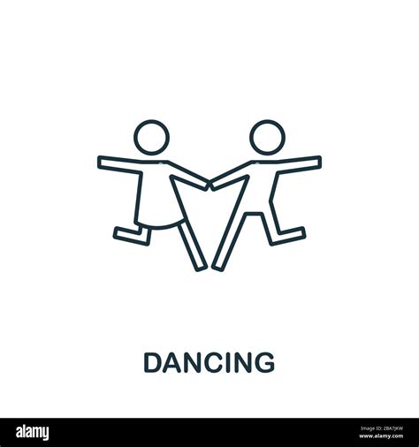 Dancing icon from hobbies collection. Simple line element Dancing ...