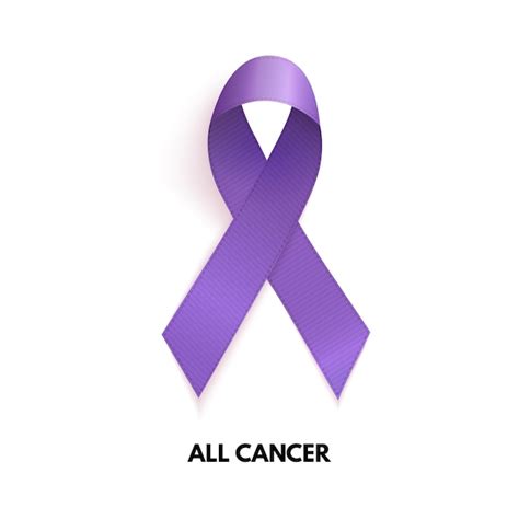 Ruban de lavande. Signe du cancer. Illustration vectorielle. EPS10 ...
