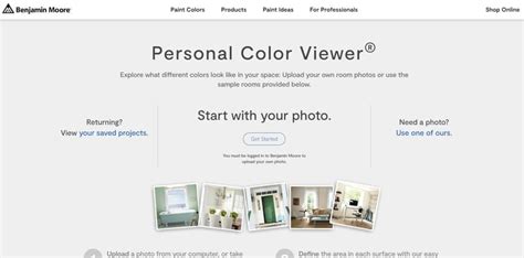 Benjamin Moore Color Visualizer 的图像结果