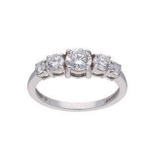 Reia Solitaire Lab Grown Diamond Jewellery 14 KT White Gold Modern Five ...
