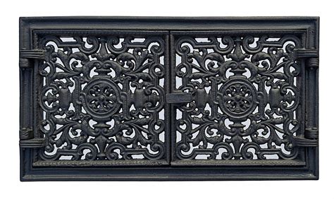 Drzwiczki kominkowe ażurowe żeliwne kratka wentylacyjna 45,5 x 25 cm ...