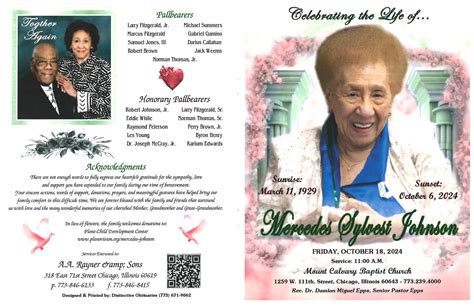 Mercedes S Johnson Obituary | AA Rayner and Sons Funeral Homes