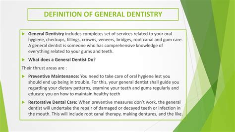 PPT - General Dentistry – Meaning & It’s Services PowerPoint Presentation - ID:9010287