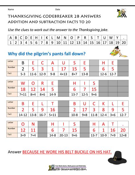 Thanksgiving Math Puzzles