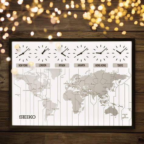 Buy SEIKO 24 Inch Classic Six City World Time Wall Clock Online at ...