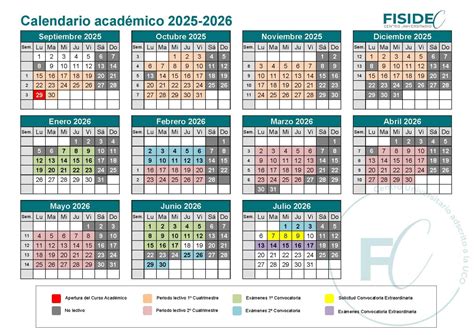 Horarios, aulas y exámenes