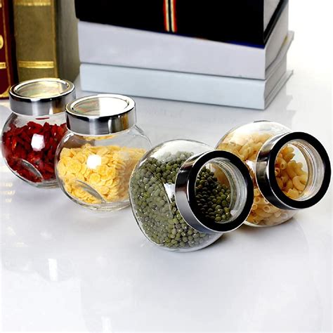 Buy Feelopie Piramal 200ml Spice Storage Glass Jar, Kitchen Storage ...