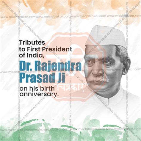 Professional Dr. Rajendra Prasad Jayanti Template Design for Social ...