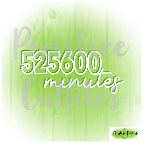 525600 Minutes – Peartree Cutfiles