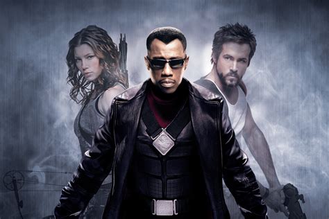 Download wallpaper girl, weapons, vampire, guys, trio, Blade, Blade ...