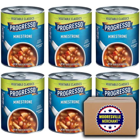 Progresso Minestrone Soup, 19 onzas líquidas, 6 latas con calcomanía ...