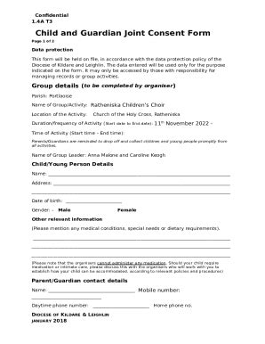 Altar Servers Application Doc Template | pdfFiller