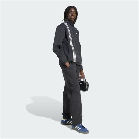 adidas Firebird Front Stripes Woven Track Top - Black | adidas India
