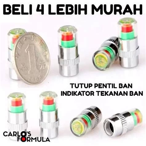 Jual Tutup Pentil ban Mobil Motor - Alert Valve Cap Indikator Tekanan ...