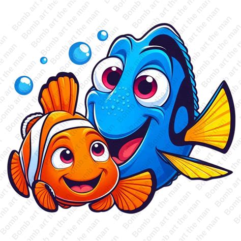 Finding Nemo Clipart, Nemo and Dory Png, Cute Nemo Design, Instant ...