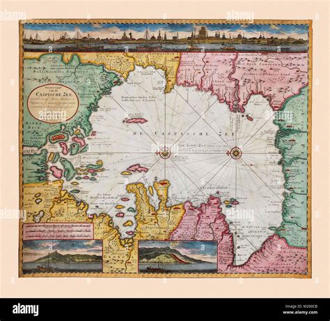 Caspian sea map hi-res stock photography and images - Alamy