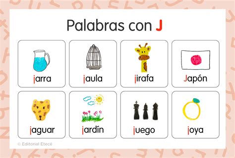 +100 Palabras con J (con imágenes) - Lenguaje.com