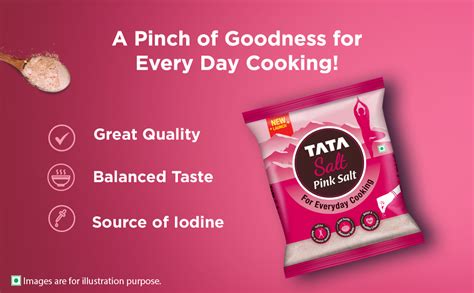 Tata Salt Pink Salt, 1kg, Rock Salt for Everyday Cooking, Sendha Salt ...