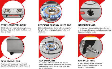 Khaitan Automatic 2 Burner Vs2 Smart Stainless Steel Lp Gas Stove ...