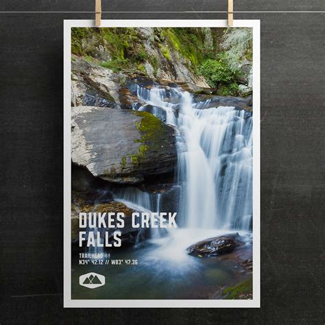 Dukes Creek Falls Poster – Trailful Outdoor Co.