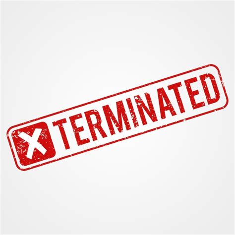 Image result for Terminated Red Text