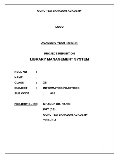 Image result for Library Management System Project PDF