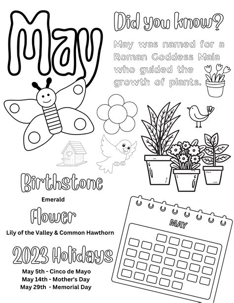 Printable May Coloring Pages [2025]