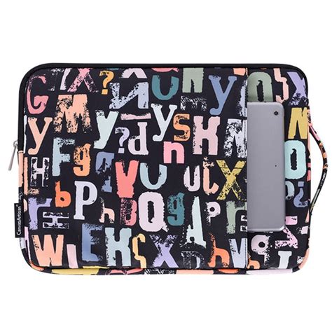 CANVASARTISAN H18-89 15-inch Laptop Sleeve, Watercolor Letter Pattern ...