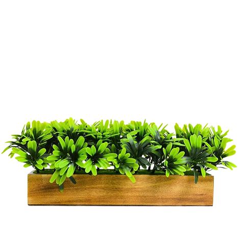 Buy fancymart Artificial Gardenia Plant Bunch in Wood Planter, Home and ...