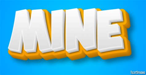 Mine Text Effect and Logo Design Word