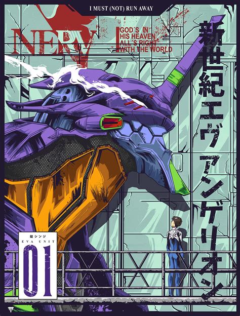 Evangelion Poster - EVA 01 por jhonycaballero | Dibujando | Neon ...