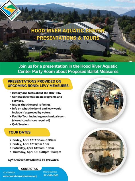 Proposed Bond + Levy Presentations & Aquatic Center Tours — Hood River ...