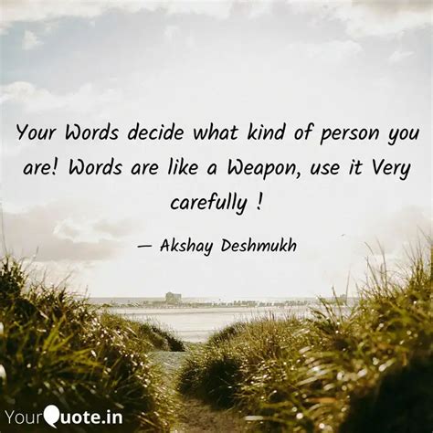 Your Words decide what ki... | Quotes & Writings by Akshay Deshmukh ...