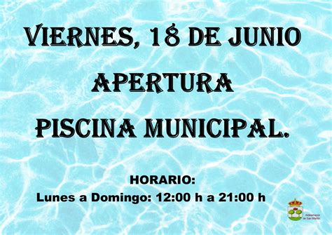 APERTURA PISCINA MUNICIPAL